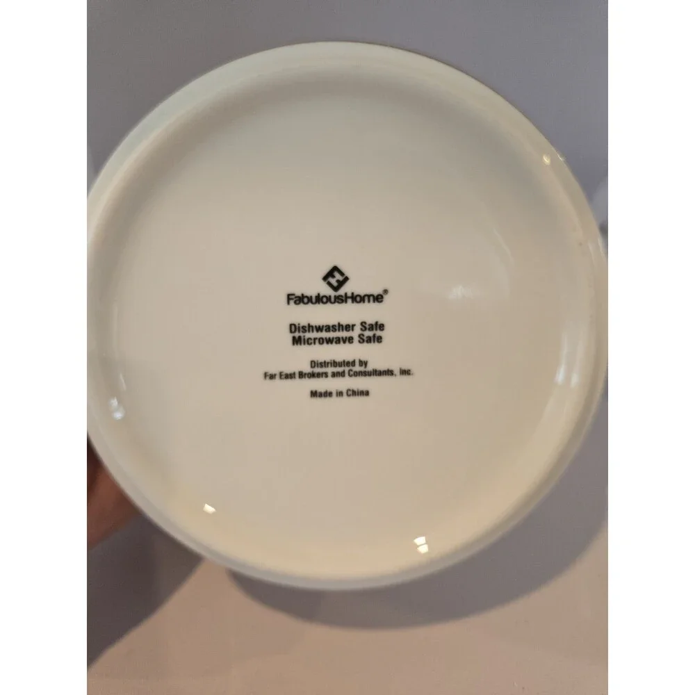 Vintage Fabulous Home Ceramic Minestrone Soup Recipe Mug Wide Mouth Bowl